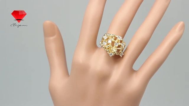 Bije.ru: Позолоченное кольцо с фианитами Becca (Бекка) смотреть онлайн