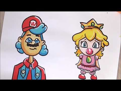 Drawing Princess Peach with Fire Flower смотреть онлайн