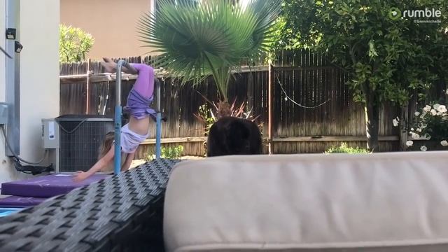 Little girl’s nanny dog spots the camera смотреть онлайн