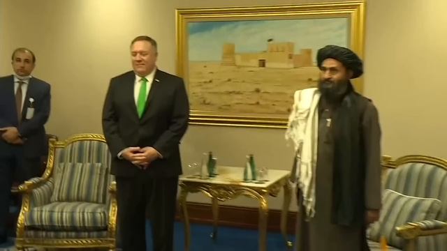 WATCH: Secretary of State Pompeo meets with the Taliban delegation in Qatar смотреть онлайн