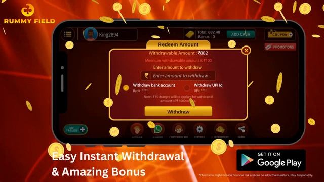 Rummy Field - India's Most Trusted Rummy Game app In Real Cash | Play Rummy Online & Win Cash смотреть онлайн