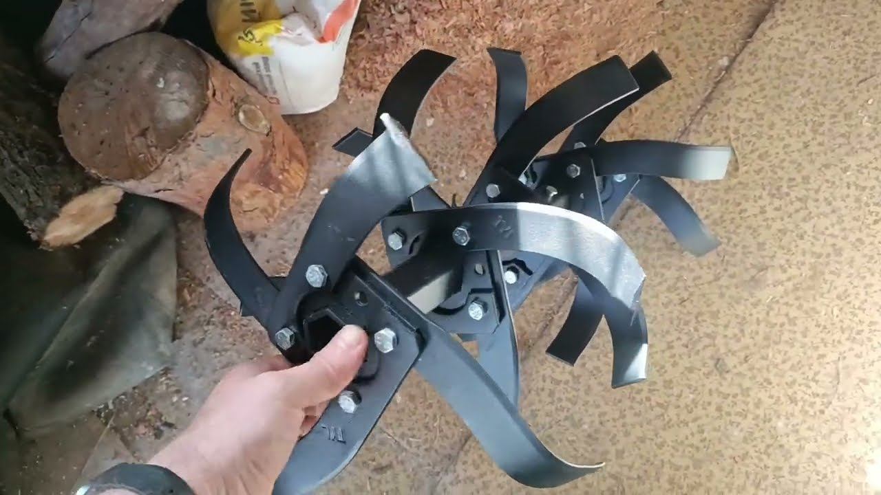 Huter МК-15000Р как правильно собирать фрезы на культиватор мотоблок? и сколько заливать какое масло смотреть онлайн