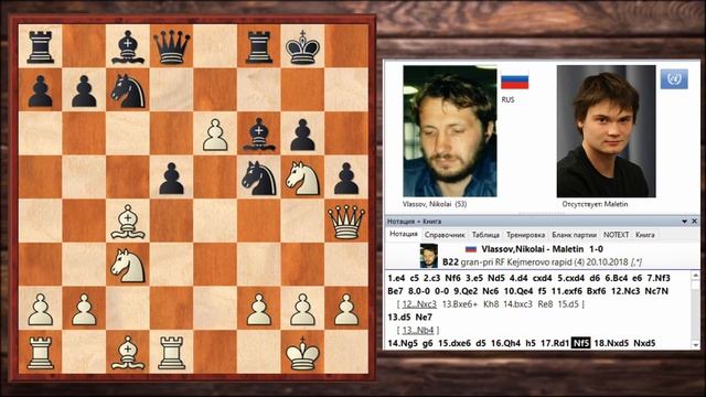 Моя лучшая партия! IM Власов - GM Малетин смотреть онлайн