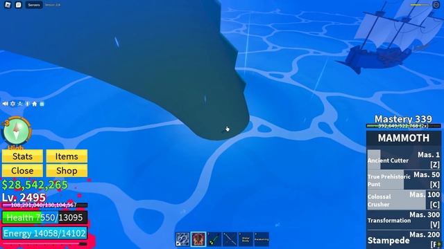 Who say Mammoth Useless ??! Sea Beast EZ hunt (Blox Fruits) (Roblox 海賊王) смотреть онлайн