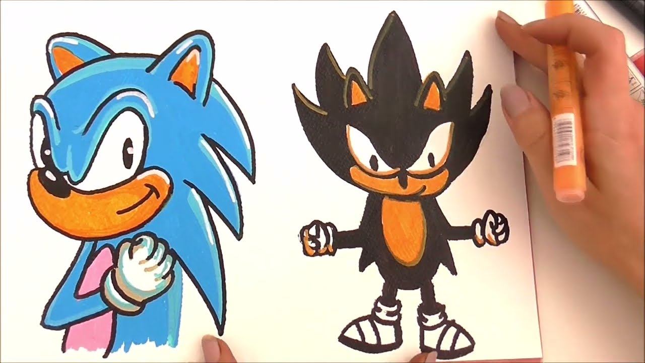 Drawing Sonic the Hedgehog | drawholic смотреть онлайн