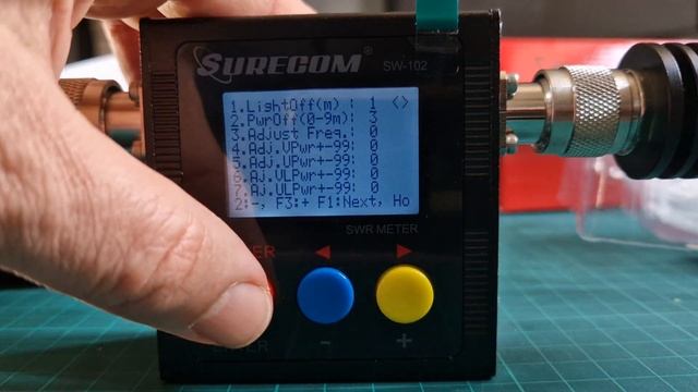SURECOM SW-102 SWR POWER METER, POWER On & Restore to defaults смотреть онлайн