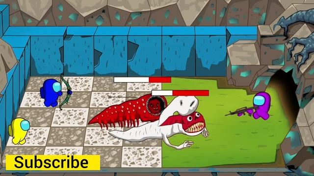 어몽어스 VS Garten of Banban | Hunter Tim | AMONG US ANIMATION | toonz animation | смотреть онлайн