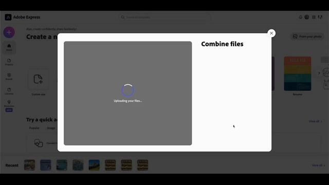 Combining PDF Files in Adobe Express смотреть онлайн