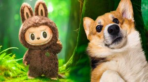 ВСТРЕТИЛИ ЖИВУЮ ЛАБУБУ В ЛЕСУ!! ОНА МОНСТР ИЛИ ДОБРАЯ? Корги Кекс Говорящая собака