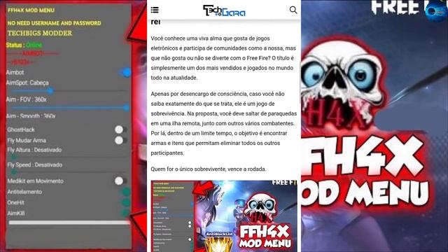FFH4X Inject 1.66 APK - Como baixar FFH4X Inject смотреть онлайн