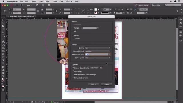 Exporting from InDesign CC to JPEG, Interactive PDF, and Publish Online смотреть онлайн