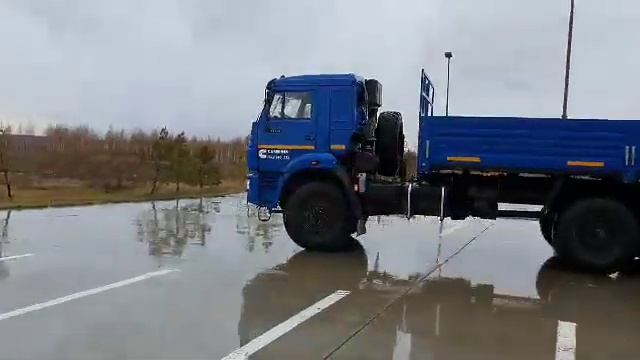 Kamaz truck 43118 first ride in autonomous mode
