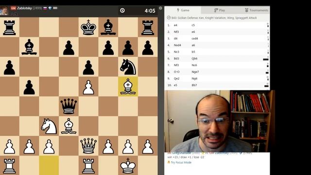 5 minute chess #697: IM Greg Shahade vs GM Sergei Zablotsky смотреть онлайн