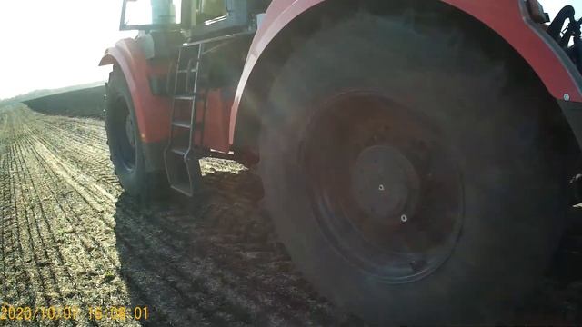 Плуг ПСКу-8 с трактором Кировец К-735М Стандарт смотреть онлайн