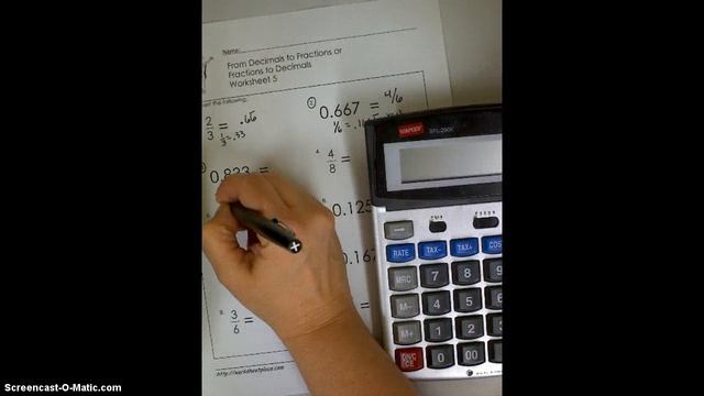 Fractions to Decimals Worksheet 5 смотреть онлайн