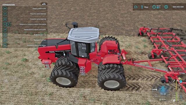 Farming Simulator 22 культивацыя рсм 2375 и культиватор от расельмаш смотреть онлайн