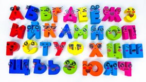 Декорируем Буквы Наклейками. Учим Алфавит!