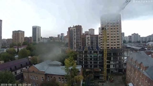 Таймлапс строительства БонАпарт Новосибирск 15/09/2019 смотреть онлайн