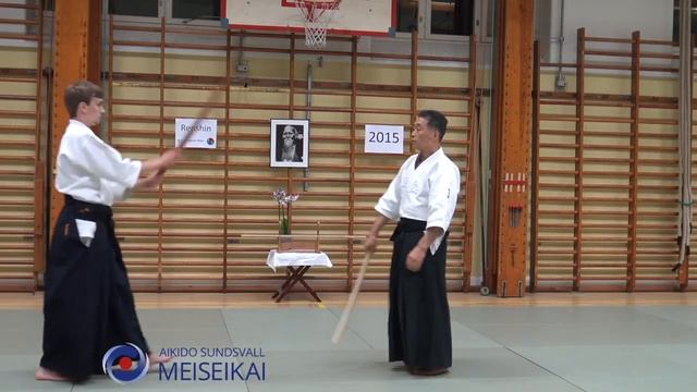 16 Aikido Ken Tai Ken Katadorimenuchi Ikkyo Ura Torite, Shishiya Sensei Malmö 2015