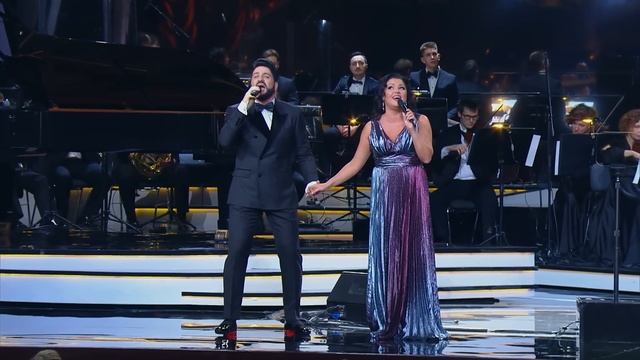 Анна Нетребко, Юсиф Эйвазов в юбилейном вечере Игоря Крутого (Кремль, 2019) смотреть онлайн