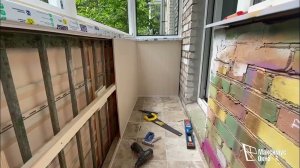 Холодное остекление балкона алюминиевым профилем Проведал с отделкой панелями ПВХ