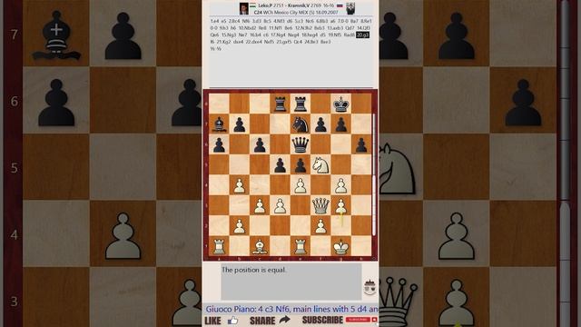 World Championship 2007, Mexico City, Mexico - Round: 5 || Péter Lékó vs Vladimir Kramnik смотреть онлайн