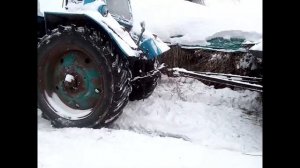 #БольшеЖогова!! на Мтз-80, Буксует по снегу, Передок нам не нужен!!