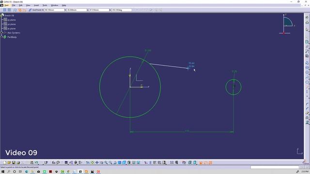 Nguyễn Hồng Thắng |Video 09 - Hướng Dẫn Vẽ Sketch Catia (bài 06)