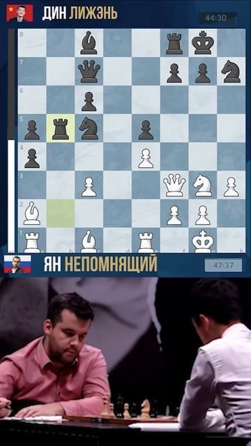 Мучил 82 хода! 9 партия матча Непо - Дин #шахматы смотреть онлайн