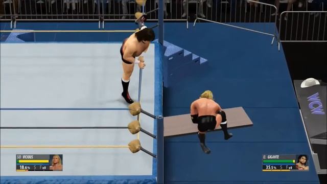Sid Vicious vs El Gigante Tables Match - WCW SuperBrawl 1 1991 (WWE 2K16 Universe) смотреть онлайн