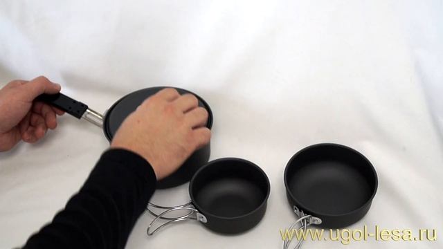 ТУРИСТИЧЕСКАЯ ПОСУДА набор из трех штук 900 + 345 + 255 мл. смотреть онлайн