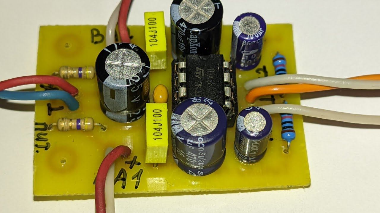 Для начинающих.  УНЧ на Tda 2822,  длинное видео из за моей ошибки.