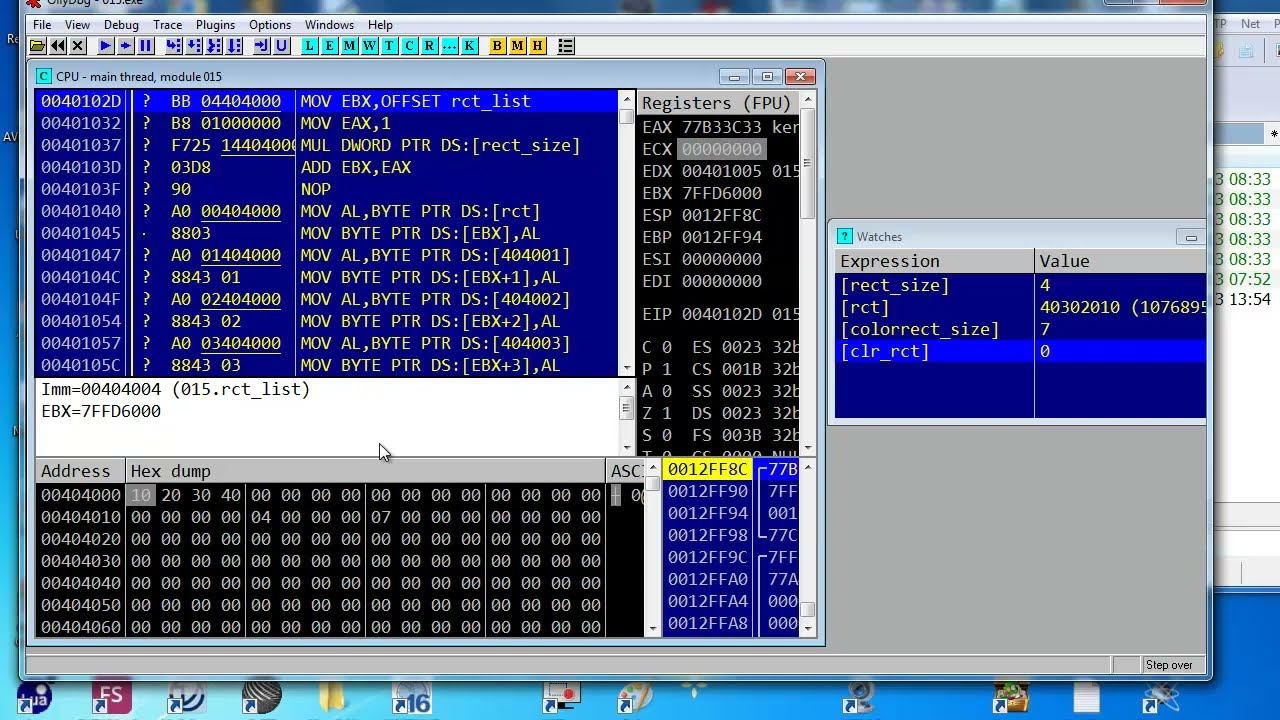 as015 assembler тип данных STRUCT смотреть онлайн