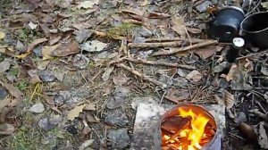 Печка -щепочница "МИР-К" ОБЗОР ТЕСТ в лесу   camp stove