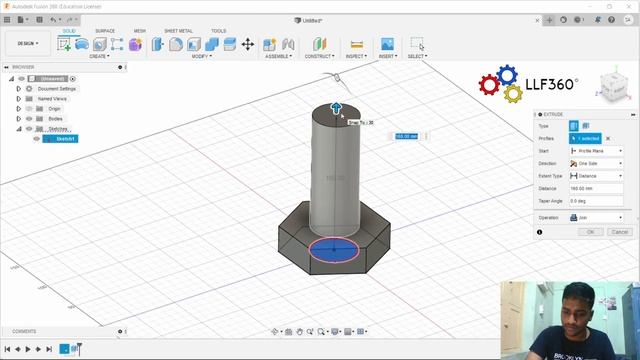 HEXAGONAL BOLT IN FUSION 360 | REAL LIFE 3D MODEL | LET'S LEARN FUSION 360 | SANJIVAN A | смотреть онлайн