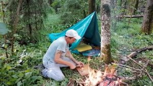 🌲ПЕРВЫЙ ОДИНОЧНЫЙ ПОХОД В ЛЕС С НОЧЁВКОЙ... ТРЕНИРОВКА. 🌲
