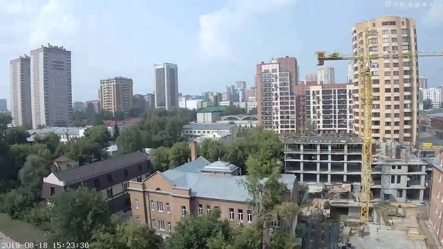 Таймлапс строительства БонАпарт Новосибирск 18/08/2019 смотреть онлайн
