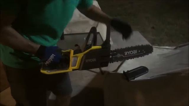 RYOBI 10 in. One+ 18-Volt Lithium+ Cordless Chainsaw (Model # P547) смотреть онлайн