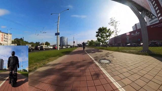 🛴🏢 Заключительная часть пробега на моноколесе по проспекту Дзержинского от центра! 🌆🎥 смотреть онлайн