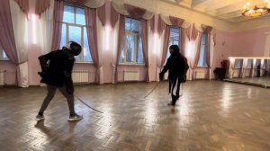 Фехтование. Польская сабля. Нападение на Федора.