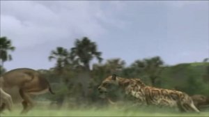 🎬 Эволюция: Смилодон - "саблезубый тигр" на охоте.