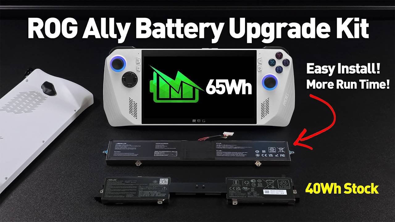 ROG Ally Battery Upgrade Kit From JSAUX! Easy Install More Run Time! смотреть онлайн