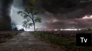 захватывающие видео, ураган, тучи, воронка.