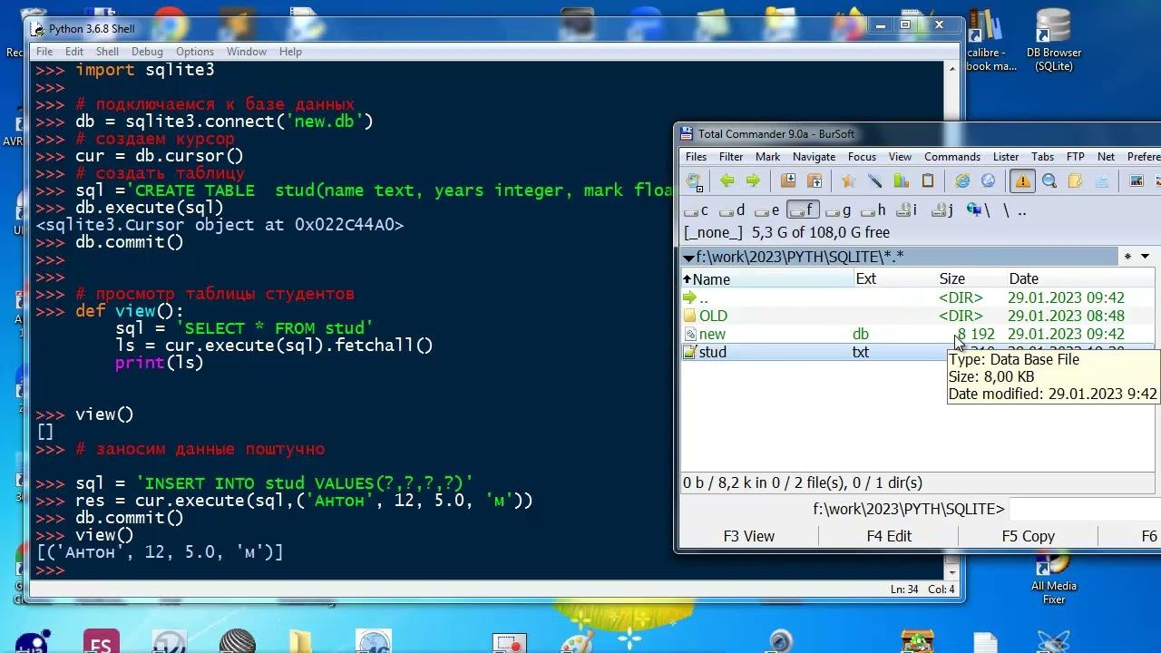 py222 Python введение в SQLite смотреть онлайн