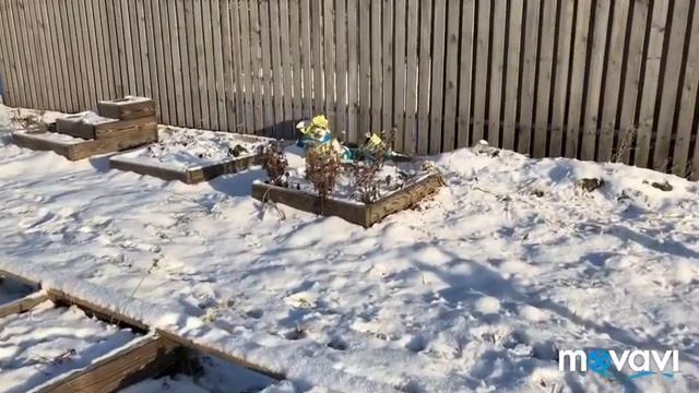 Обзор моего огорода зимой смотреть онлайн
