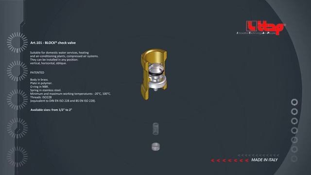 Обратный клапан Itap 101 Block и Сетчатый фильтр Itap 107