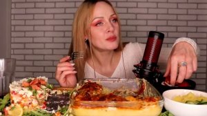 MUKBANG | Картофель с курицей и сыром, салат с рыбой | casserole with cheese, salad не ASMR