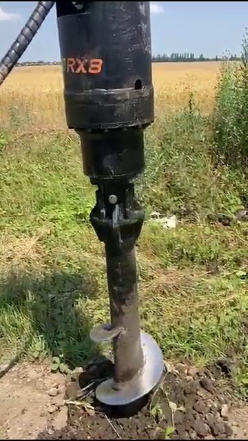 Гидробур Exten RX8 для экскаватора-погрузчика. Шнеки 200, 300, 500 мм. смотреть онлайн