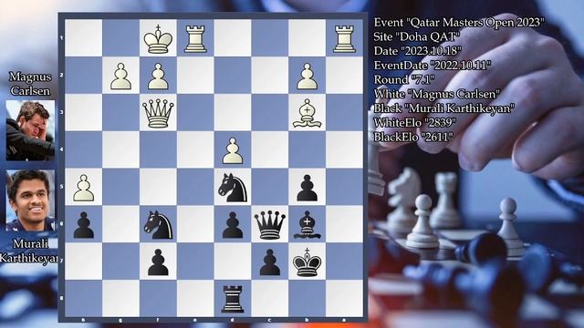 Murali Beat Carlsen at Qatar Masters Open 2023 смотреть онлайн