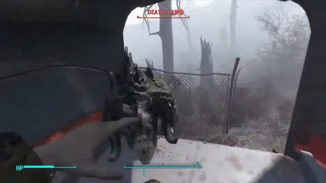 Fallout 4 - Des glitch kills a deathclaw with a machete! смотреть онлайн